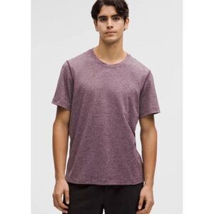 Lululemon 5 Year Basic Crew Neck T Shirt Mens S Heather Maroon Short Sleeve